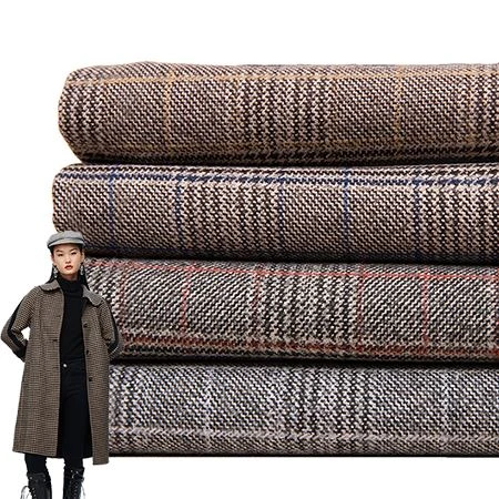 Wełniana tkanina akrylowa Houndstooth